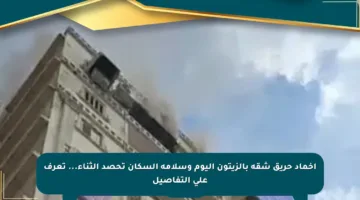 إخماد حريق شقة بالزيتون اليوم وسلامة السكان تحصد الثناء… تعرف على التفاصيل
